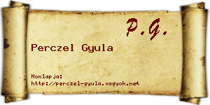 Perczel Gyula névjegykártya